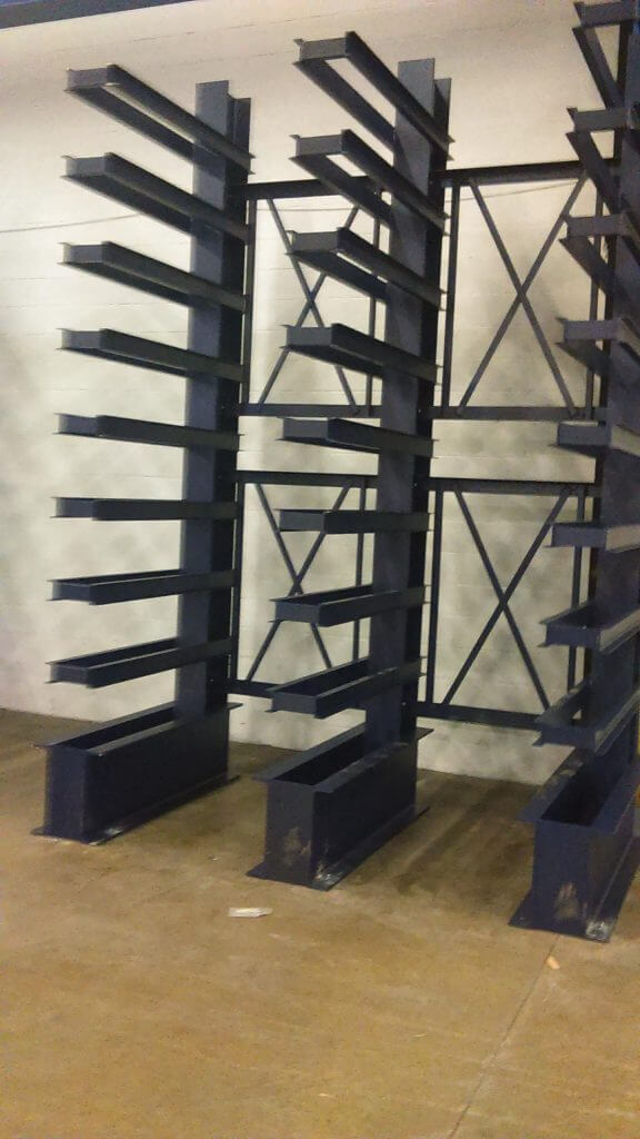 Used Cantilever Rack System-8 Arm Levels 48”O.C. - Cantilever Racks